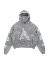 Cargar imagen en el visor de la galería, Venza 'Praying Hands' Heavyweight Hoodie