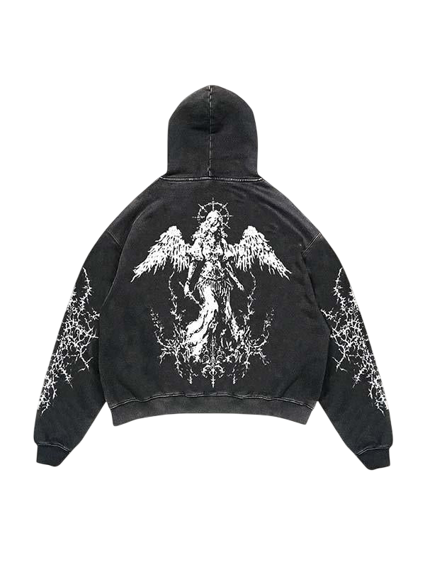 Venza 'Fallen Angel' Acid Wash Hoodie